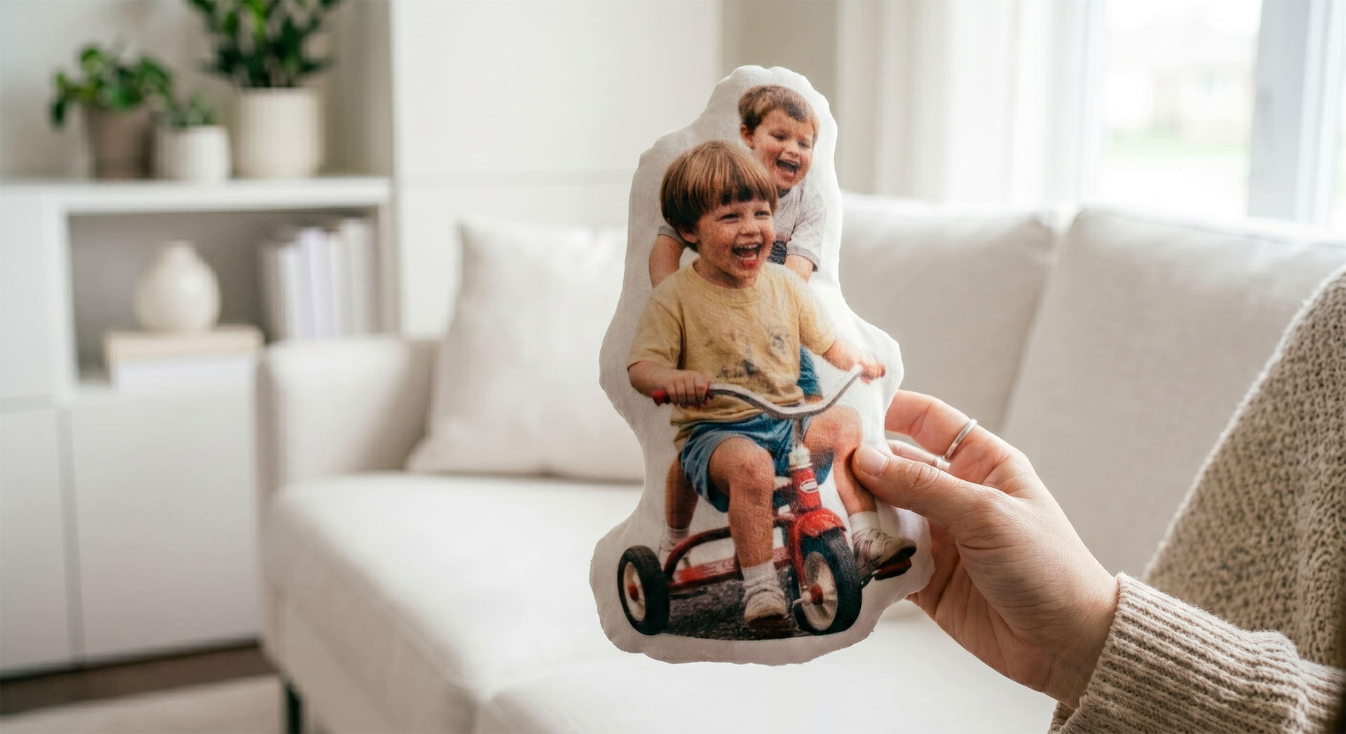 Custom shaped photo pillow example